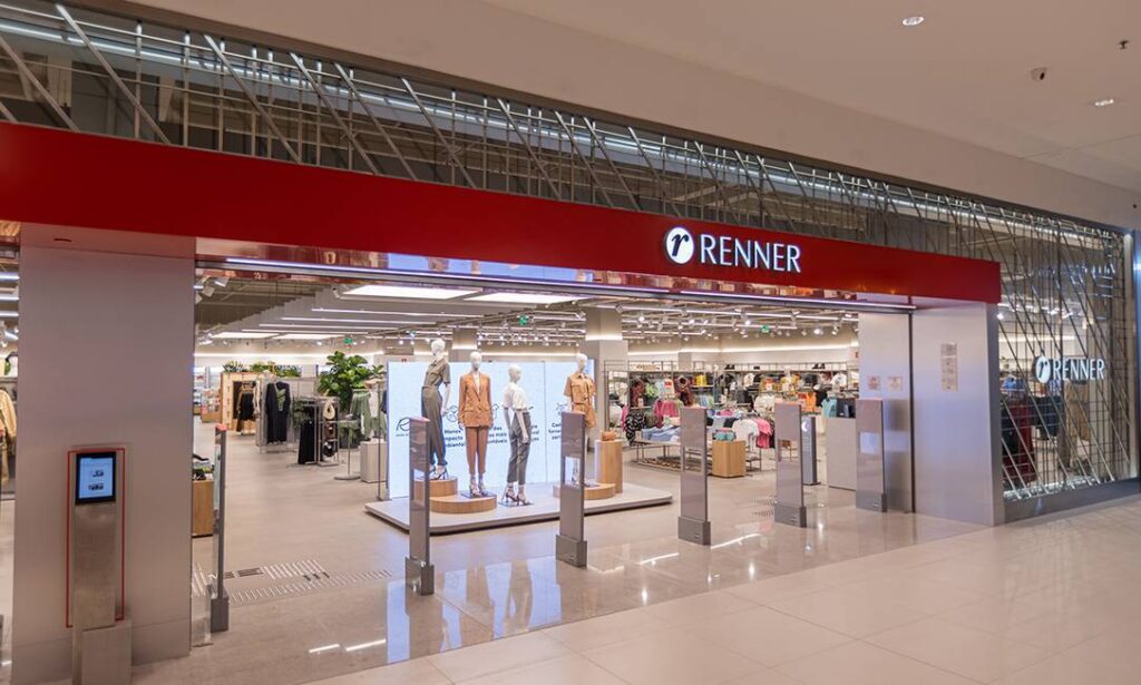 Imagem de fachada de loja em shopping das 
Lojas Renner