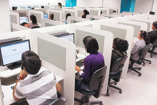 Trabalhadores de telemarketing