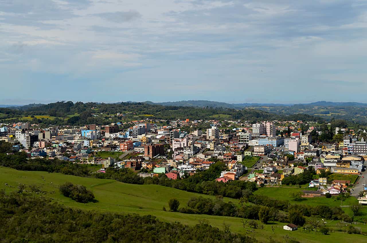Imagem panorâmica da cidade de Canguçu.